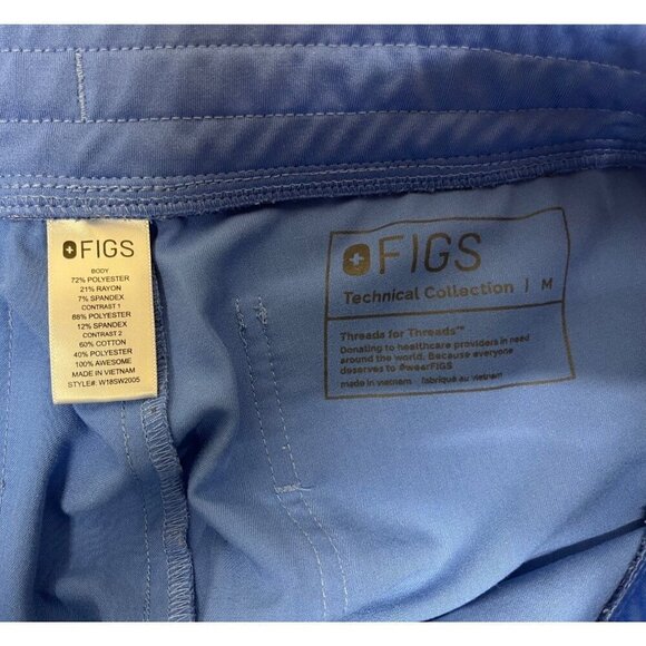 FIGS Scrub Pants Zamora Joggers Women Medium Blue Technical Collection W18SW2005 - Picture 10 of 10